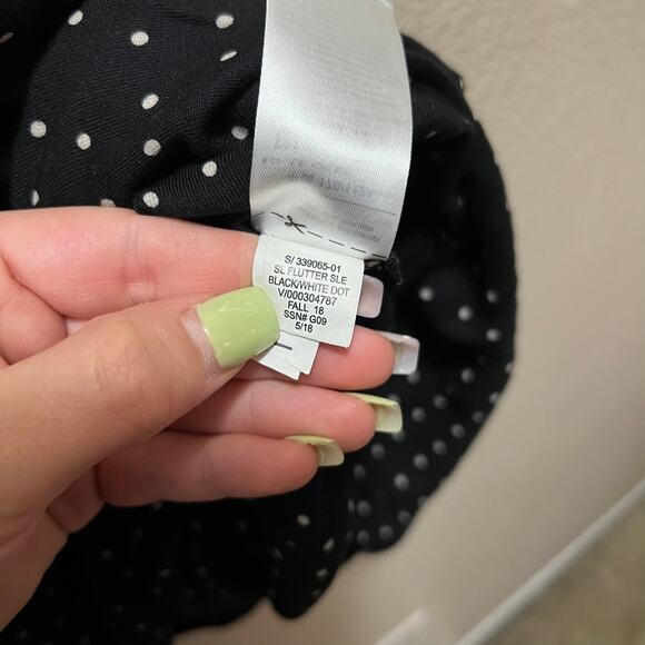 Old Navy Jumpsuit Black White Polka Dots Flutter Sleeveless Over All Sz XL - Picture 10 of 10